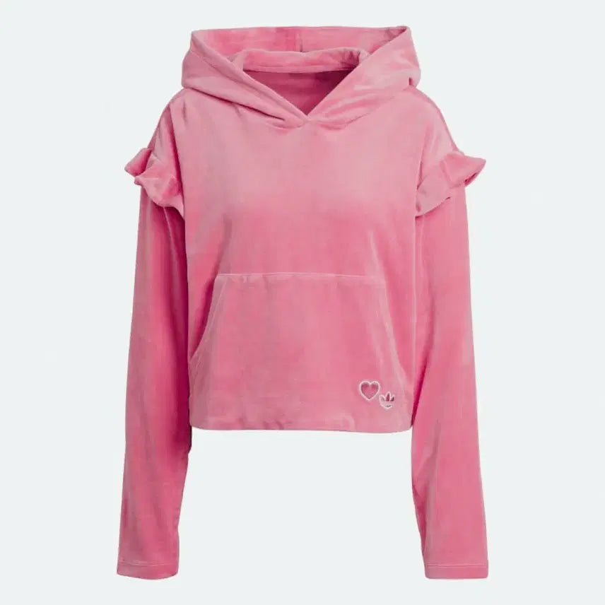 [BUNJANG] Adidas Heart Frill Hoodie / 아디다스 하트 프릴 후드