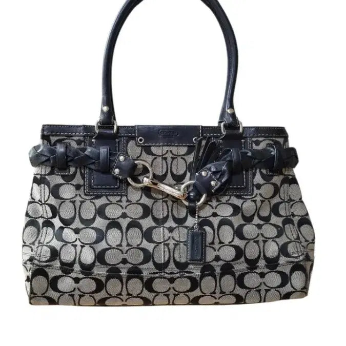 [BUNJANG] Vintage Coach Hampton Signature Jacquard Carryall Tote Bag / 빈티지 코치 햄튼 시그니처 자카드 캐리올 토트백 y2k 갸루 히메