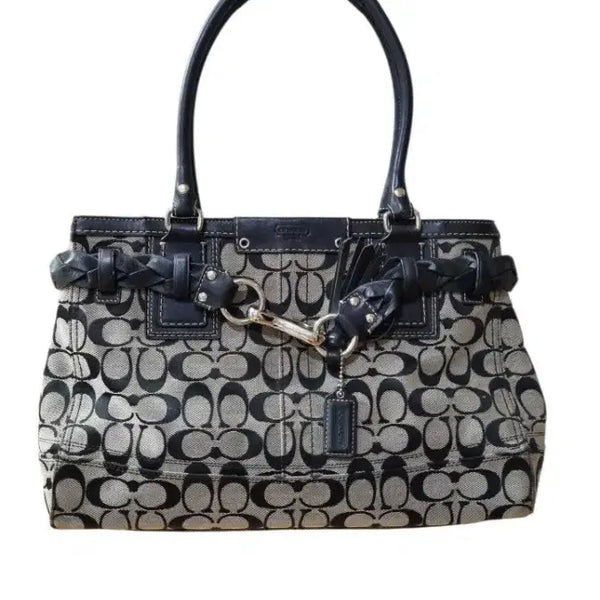 [BUNJANG] Vintage Coach Hampton Signature Jacquard Carryall Tote Bag / 빈티지 코치 햄튼 시그니처 자카드 캐리올 토트백 y2k 갸루 히메