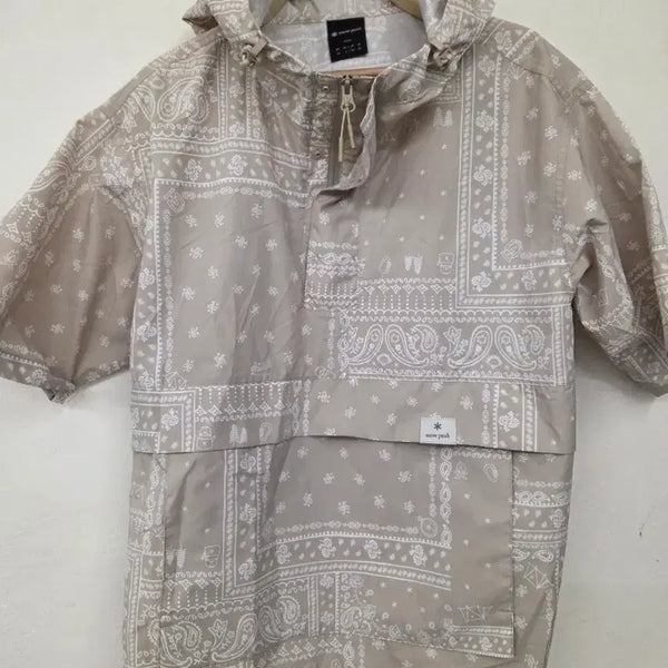[BUNJANG] Snow Peak Paisley Half-Sleeve Hooded Anorak / 스노우피크 페이즐리 반팔 후드아노락