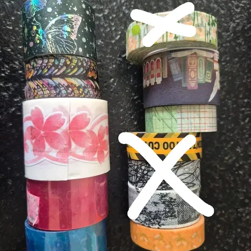 [BUNJANG] Assorted Masking Tape - Various Designs / 마스킹테이프 마테 개당 1천원