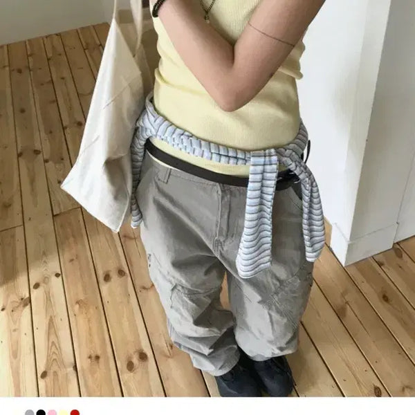 [BUNJANG] Noersoon Sleeveless Tank Light Yellow / 노어슨 슬리브 나시 라이트엘로우