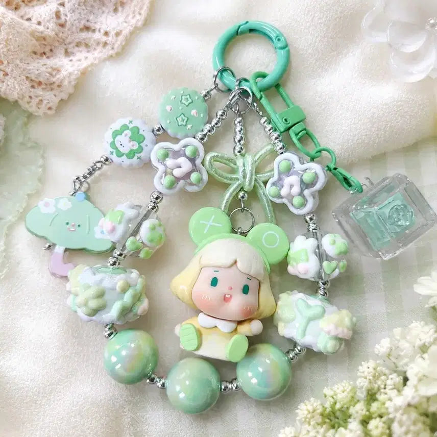 [BUNJANG] Handmade Mint Figure Keycap Keyring / 민트 귀여운 정품 피규어 키캡 키링(수제)
