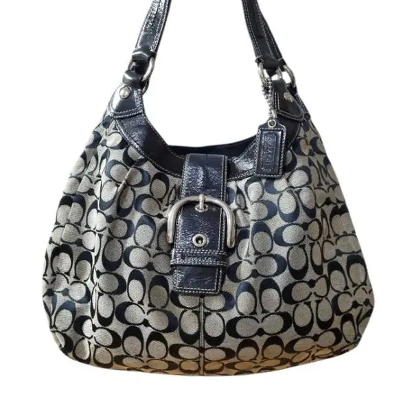 [BUNJANG] Vintage Coach Soho Signature Jacquard Lin Hobo Bag / 빈티지 코치 소호 시그니처 자카드 린 호보백 y2k 갸루 히메