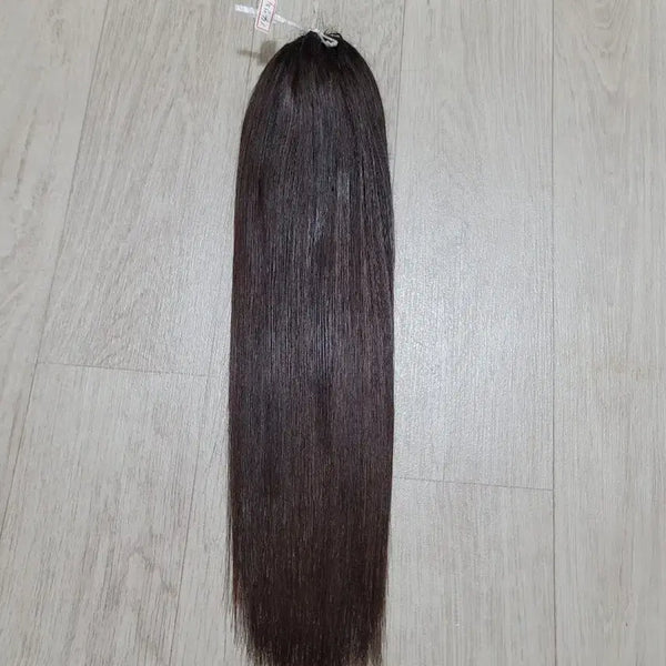 [BUNJANG] 14-Inch Natural Human Hair Tape-In Extensions (Dark Brown) / 붙임머리 노팁천연모 14인치 200가닥