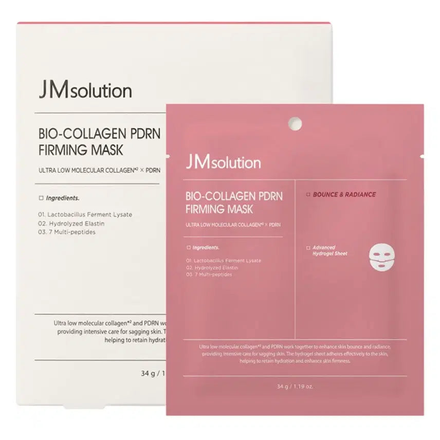 [BUNJANG] JM Solution Bio Collagen PDRN Firming Mask Pack (4 Sheets) / 바이오 콜라겐 PDRN 퍼밍 마스크 팩 4개입