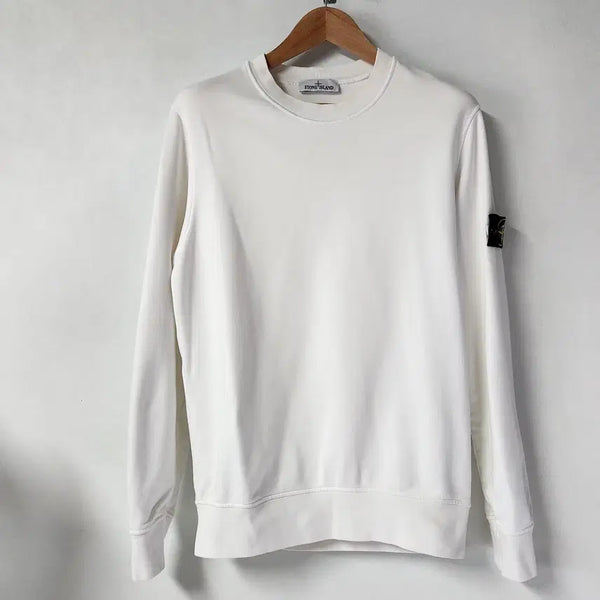 [BUNJANG] Stone Island Logo Patch Crewneck Sweatshirt White L / [정품] 스톤아일랜드 와펜 크루넥 맨투맨 화이트 L