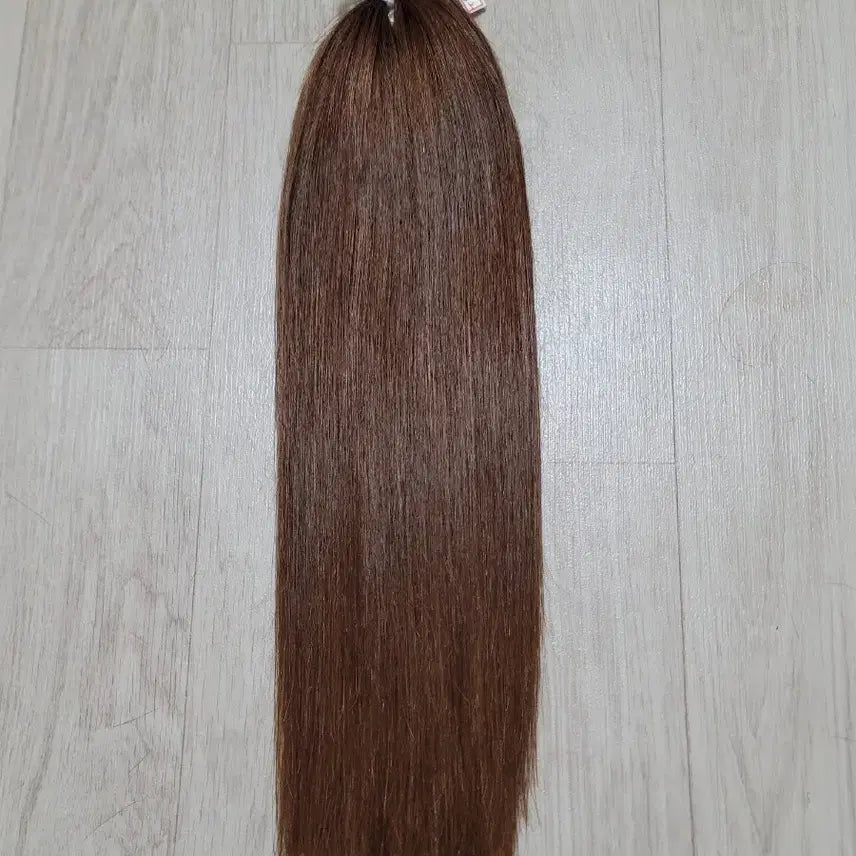 [BUNJANG] Natural Remy Hair Tape-In Hair Extensions 14-inch 182 Strands Mocha Brown / 붙임머리 노팁천연모 14인치 182가닥