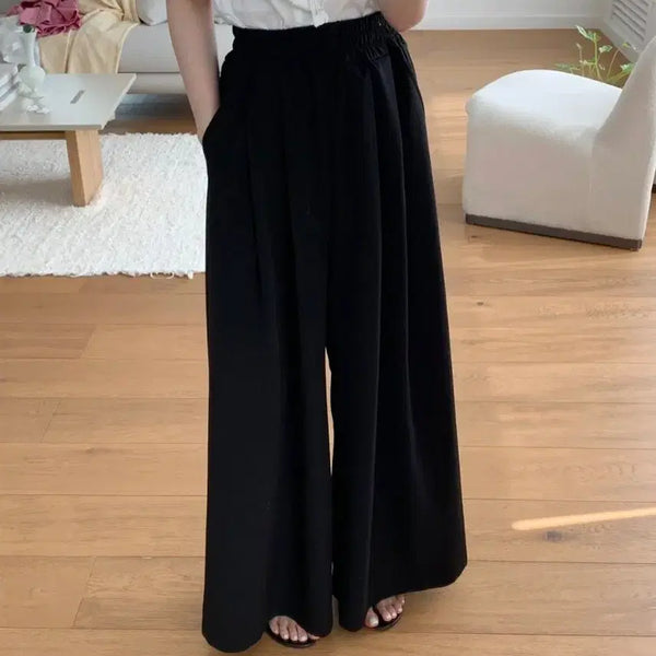 [BUNJANG] Bissini Ice Cooling Slacks Black / 바이씨니 얼음땡슬랙스 블랙