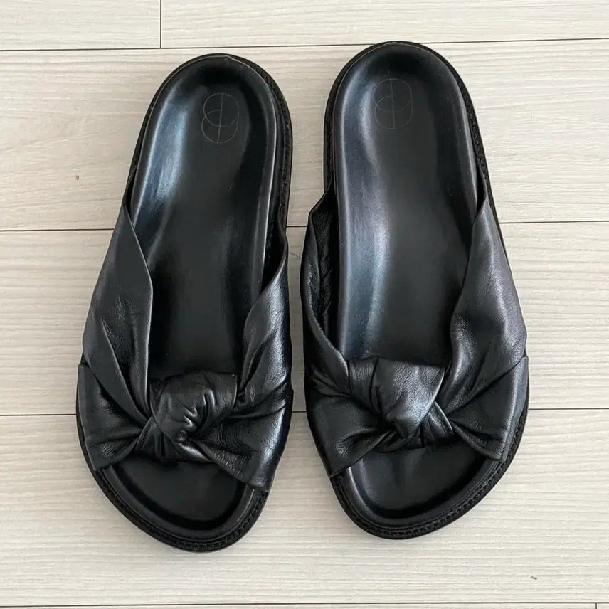 [BUNJANG] Porte & Paire Black Leather Sandals EU 36.5 / 포르트 앤 페르(Porte & Paire) 블랙 가죽 샌달