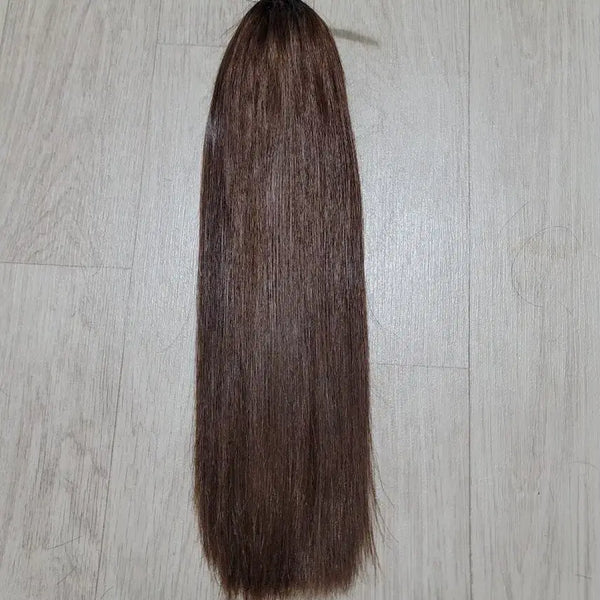 [BUNJANG] 12-inch 170 Strand Natural Hair Tape-In Extensions (Chocolate Brown) / 붙임머리 노팁천연모 12인치 170가닥