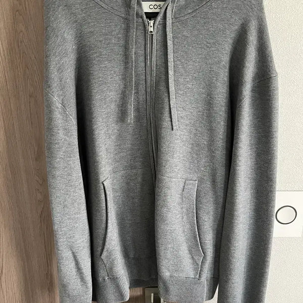 [BUNJANG] COS Grey Knit Zip-Up Hoodie XL / cos 코스 니트 집업 후디 그레이 XL