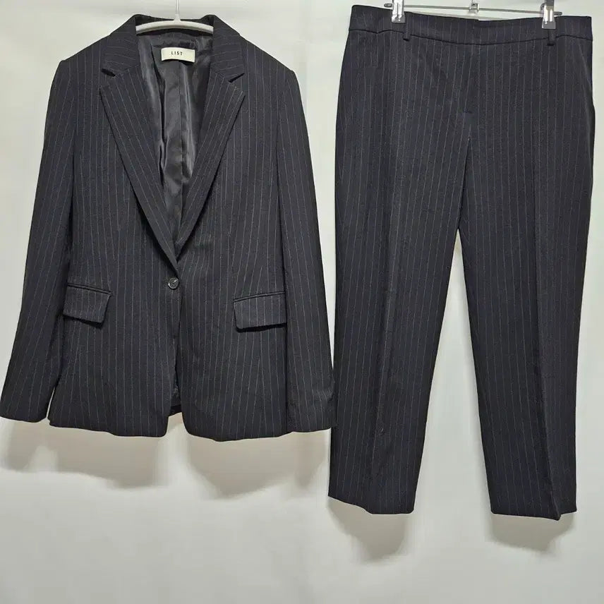 [BUNJANG] List Stripe Single-Button Suit Setup 77 / List 리스트 원버튼/팬츠 스트라이프 정장 셋업 77