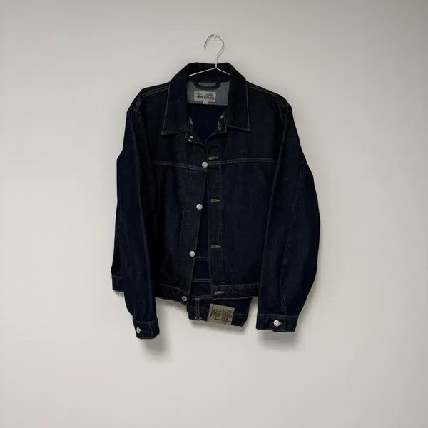 [BUNJANG] Stussy Denim Trucker Jacket Rinsed Indigo Set / [L, 30] 스투시 데님 트러커 자켓 린스드 인디고 셋업