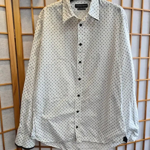 [BUNJANG] Alexander McQueen White Pattern Shirt Size 100 / 알렉산더 맥퀸 셔츠 화이트 100