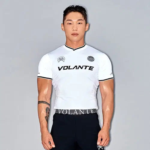 [BUNJANG] Volante Field Uniform Collection Short Sleeve Compression White / 볼란테 필드 유니폼 컬렉션 숏 슬리브 컴프레션 [화이트]