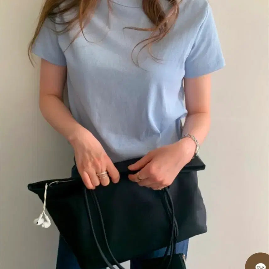 [BUNJANG] Minuet Penny Short Sleeve T-Shirt Charcoal / 미뉴에트 페니 반팔 티셔츠 #차콜