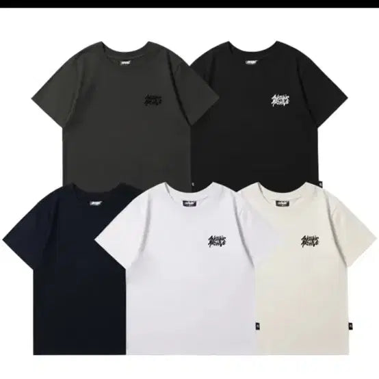 [BUNJANG] Woman Slim Graffiti Logo Short Sleeve T-Shirt Charcoal / 우먼 슬림 그래피티 로고 반팔티 차콜