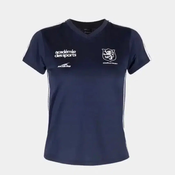 [BUNJANG] Badblood ADS V-Neck Navy Short Sleeve T-Shirt / [새상품]배드블러드 ADS 브이넥 네이비 반팔 숏슬리브