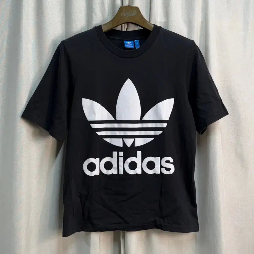 [BUNJANG] Adidas Trefoil Cotton Short Sleeve T-Shirt Black / L 아디다스 트레포일 코튼 면 반팔티 블랙
