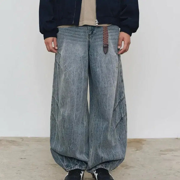[BUNJANG] DECEIT Balloon Wide Pants DCPT055CRBlue / 데케트 벌룬 와이드 팬츠 DCPT055CRBlue