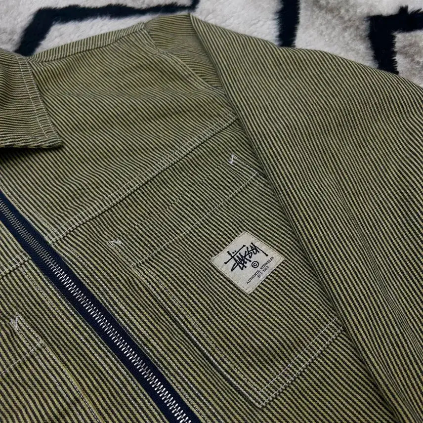 [BUNJANG] Stussy Oversized Hickory Shirt Jacket / [S]스투시 오버사이즈 히코리 셔츠자켓