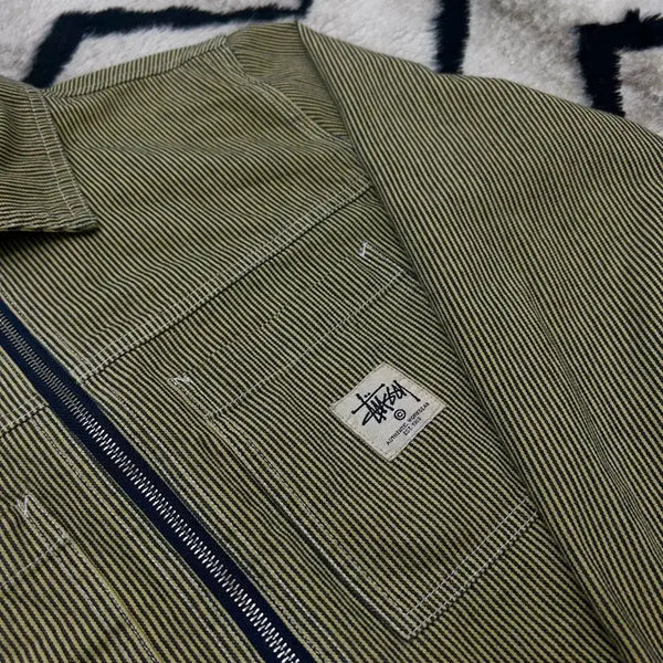 [BUNJANG] Stussy Oversized Hickory Shirt Jacket / [S]스투시 오버사이즈 히코리 셔츠자켓