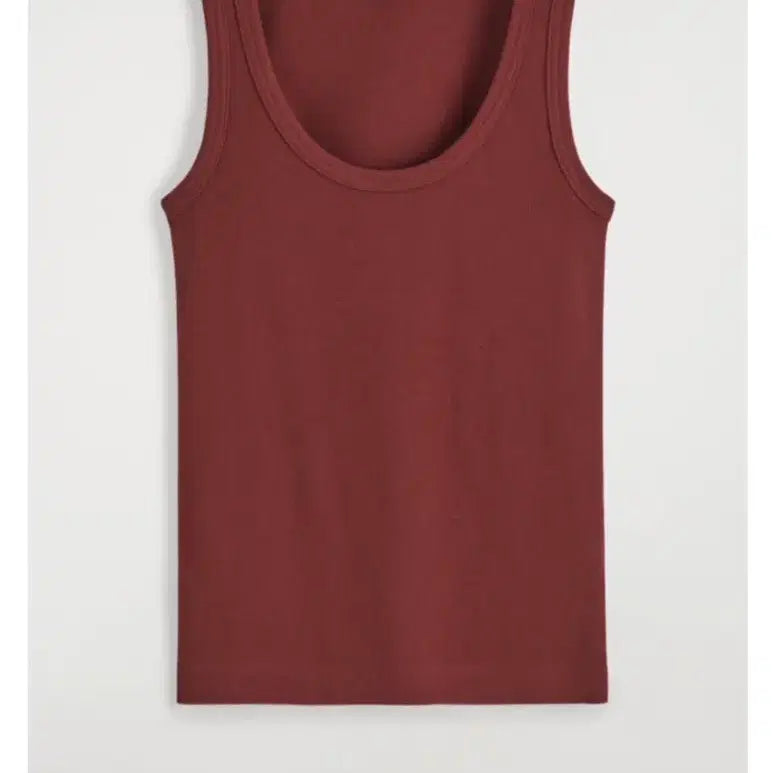 [BUNJANG] COS Ribbed Scoopneck Sleeveless Top Burgundy / COS 코스 리브드 스쿱넥 슬리브리스 탑 버건디 와인