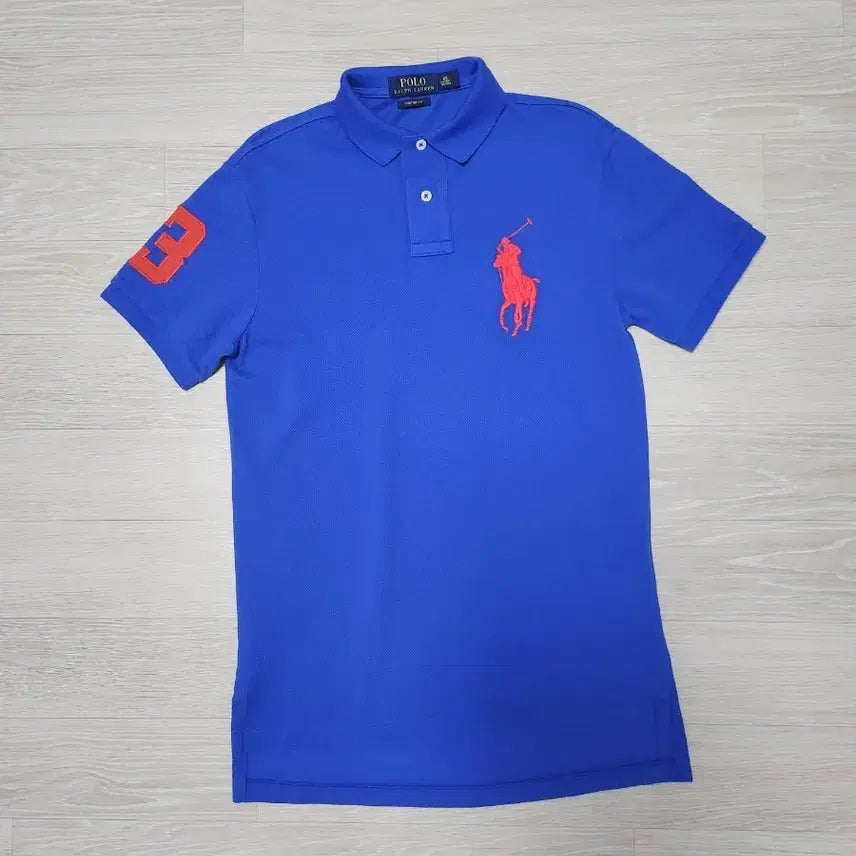 [BUNJANG] Polo Ralph Lauren Big Pony Custom Fit T-shirt Blue S/M / 폴로 랄프로렌 빅포니 반팔 카라티 블루S,여M