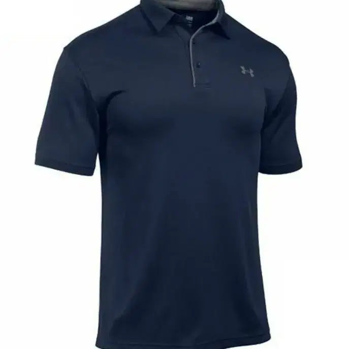 [BUNJANG] Under Armour Tech Performance Golf Polo T-Shirt Navy M / 언더아머 테크 퍼포먼스 골프 폴로 반팔 티셔츠 네이비 M(100)