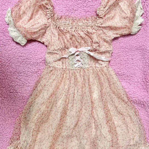 [BUNJANG] Liz Lisa Classic Floral Dress / 리즈리사 고전 핀터깔 대대장 히메카지 라떼갸루 히메갸루 플로럴 원피스