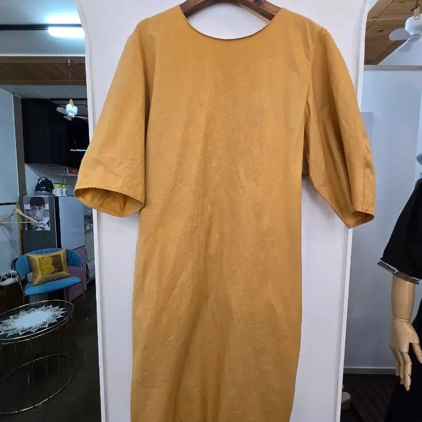 [BUNJANG] Lanvin Mustard Midi Dress / 랑방 원피스