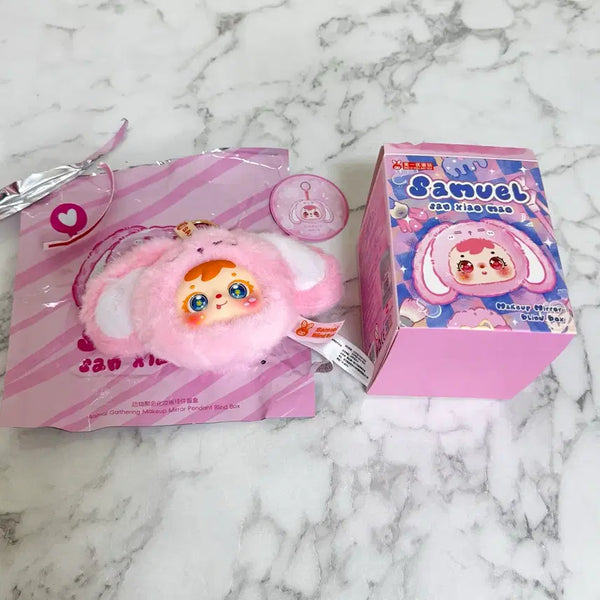 [BUNJANG] Samuel Rabbit Mirror Keychain Blind Box / 사무엘 랜덤 양면 거울 핑크 토끼 인형 키링 블라인드 박스 새상품