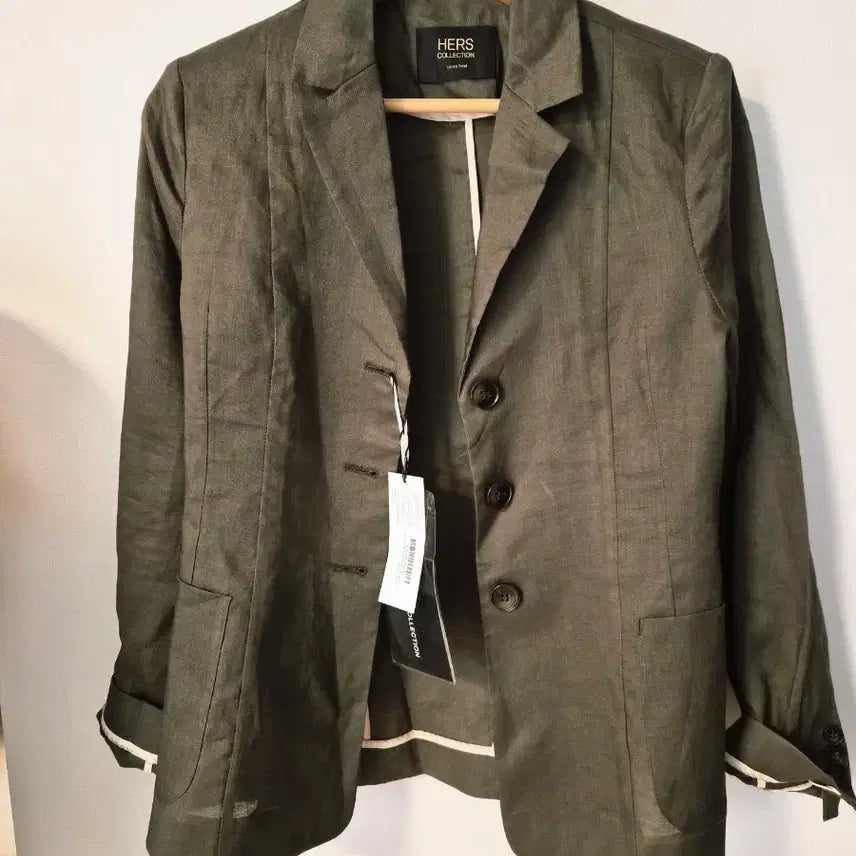 [BUNJANG] HERS COLLECTION 100% Linen Three-Button Jacket / [새상품/택포함] HERS COLLECTION 린넨 100%쓰리버튼자