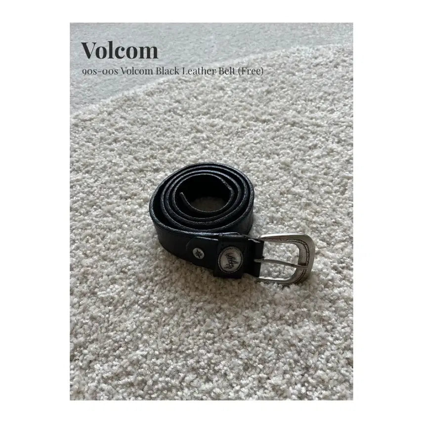 [BUNJANG] Volcom 90s-00s Black Leather Belt (Made in Italy Buckle) / 90s-00s Volcom 블랙 레더 벨트 (28)