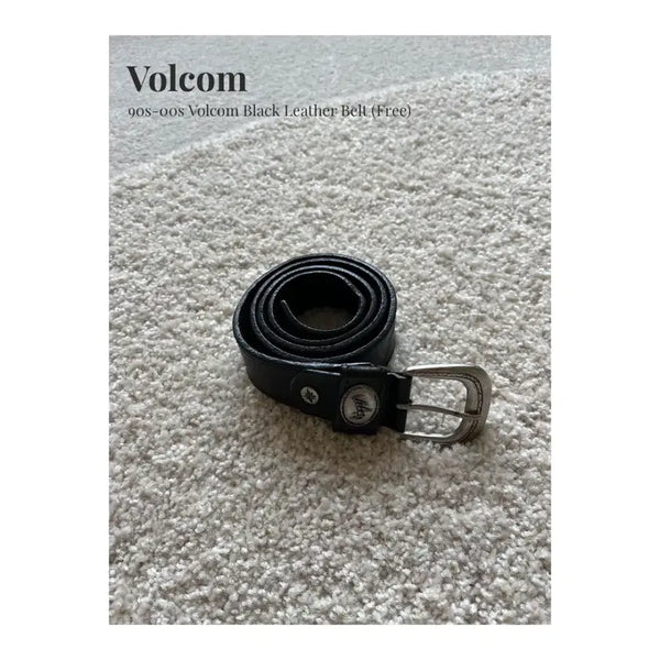 [BUNJANG] Volcom 90s-00s Black Leather Belt (Made in Italy Buckle) / 90s-00s Volcom 블랙 레더 벨트 (28)