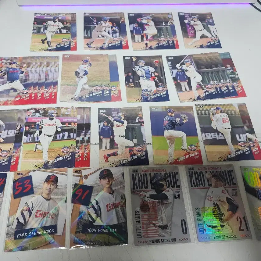 [BUNJANG] 2025 KBO Lotte Giants Puzzle Cards - Kim Won-jung, Park Se-woong, Yom Jong-suk / 2025 kbo 롯데 카드 포카 김원중 박세웅 염종석 홀로 퍼즐