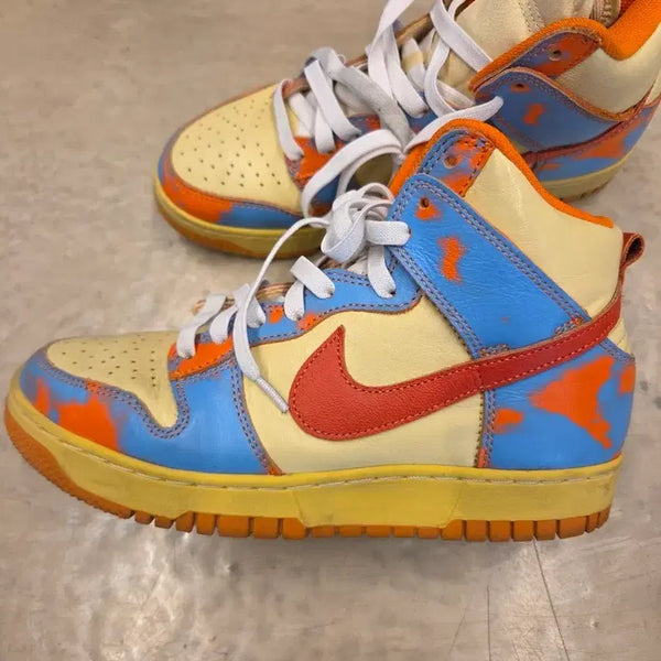 [BUNJANG] Nike Dunk High Orange Blue Yellow Sneakers / 나이키 덩크 하이 오렌지 블루 옐로우
