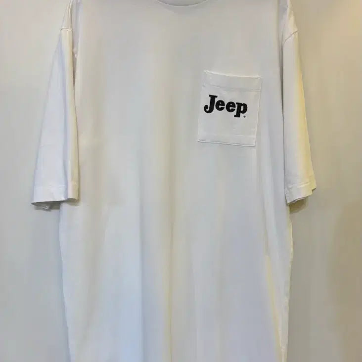 [BUNJANG] Jeep Spirit White Pocket Short-Sleeve T-Shirt / 지프 스피릿 화이트 포켓 반팔티 F