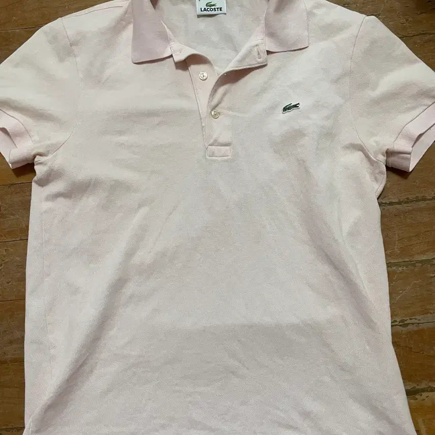 [BUNJANG] Lacoste 3-Button Pink Polo Shirt Size 4 (Fits 100) / 라코스테 3버튼 핑크 카라티 4 (100)