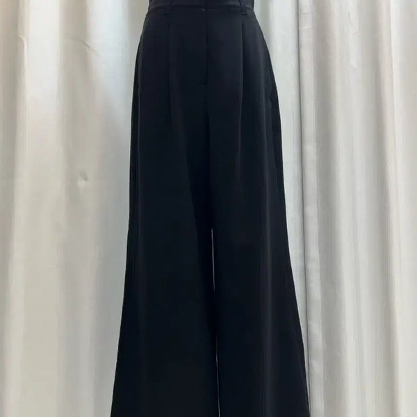 [BUNJANG] TIME Wide Slacks Pants Black / 24년TIME 타임 와이드 슬랙스 팬츠 블랙 64-94 새옷급