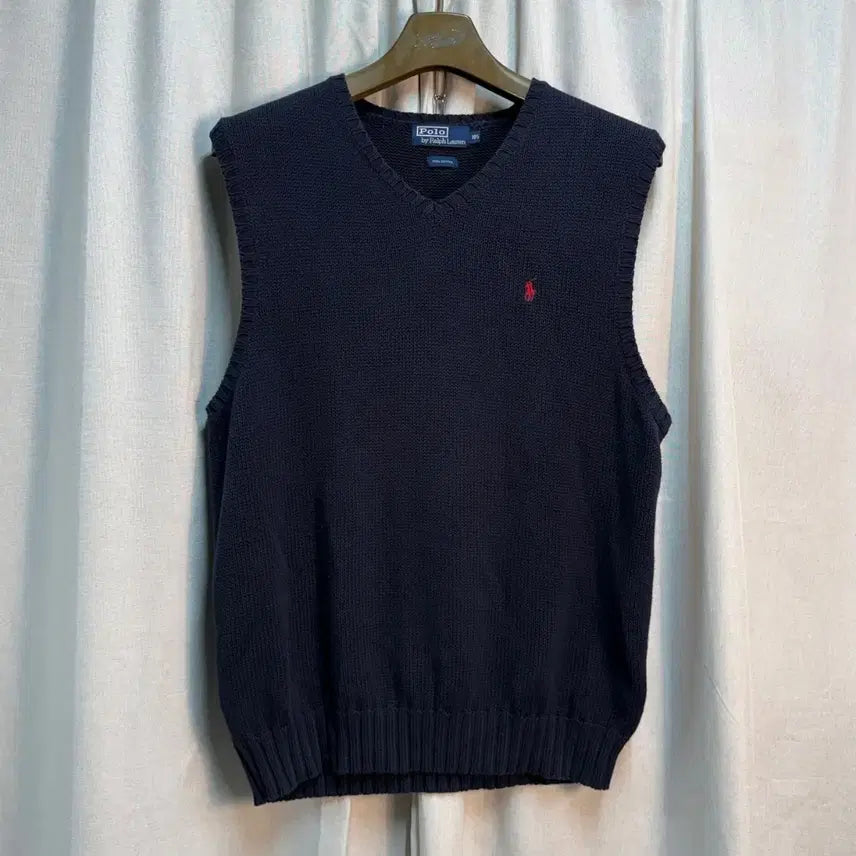 [BUNJANG] Polo Ralph Lauren Navy V-Neck Knit Vest / 105 폴로 랄프로렌 네이비 V넥 니트 베스트 조끼
