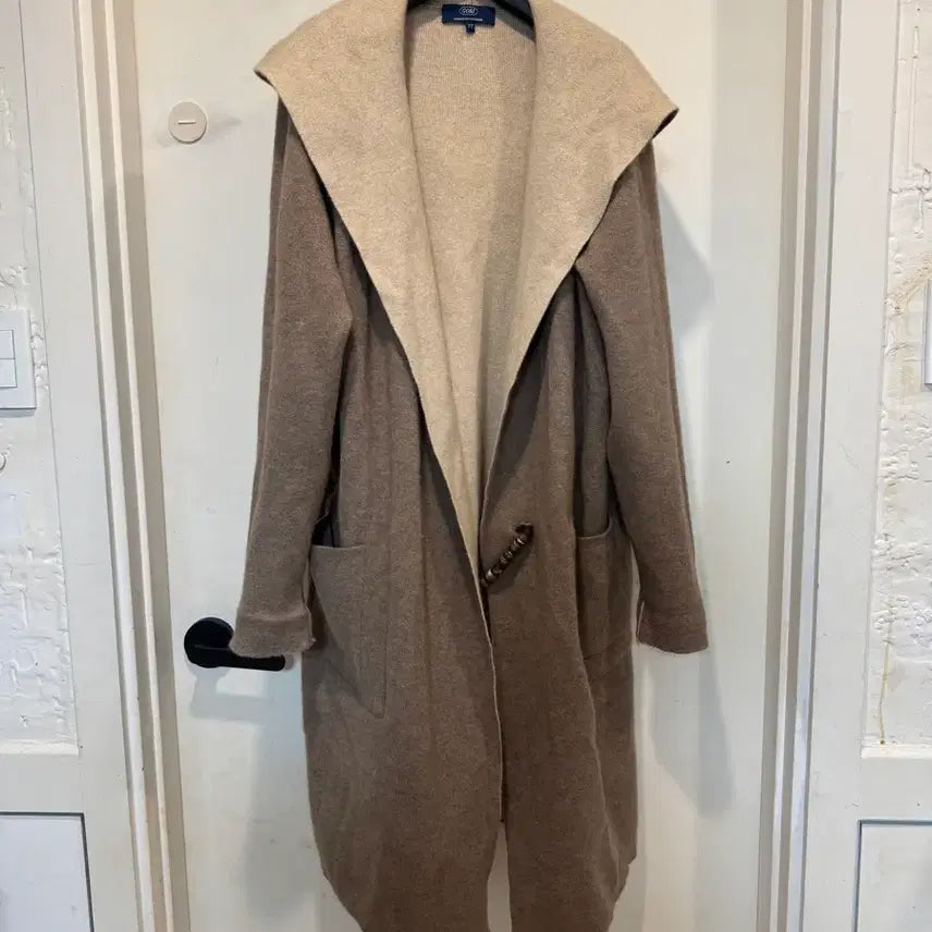 [BUNJANG] Gobi Cashmere 100% Reversible Hooded Knit Coat / 고비 캐시미어 리버시블 후드 니트 코트