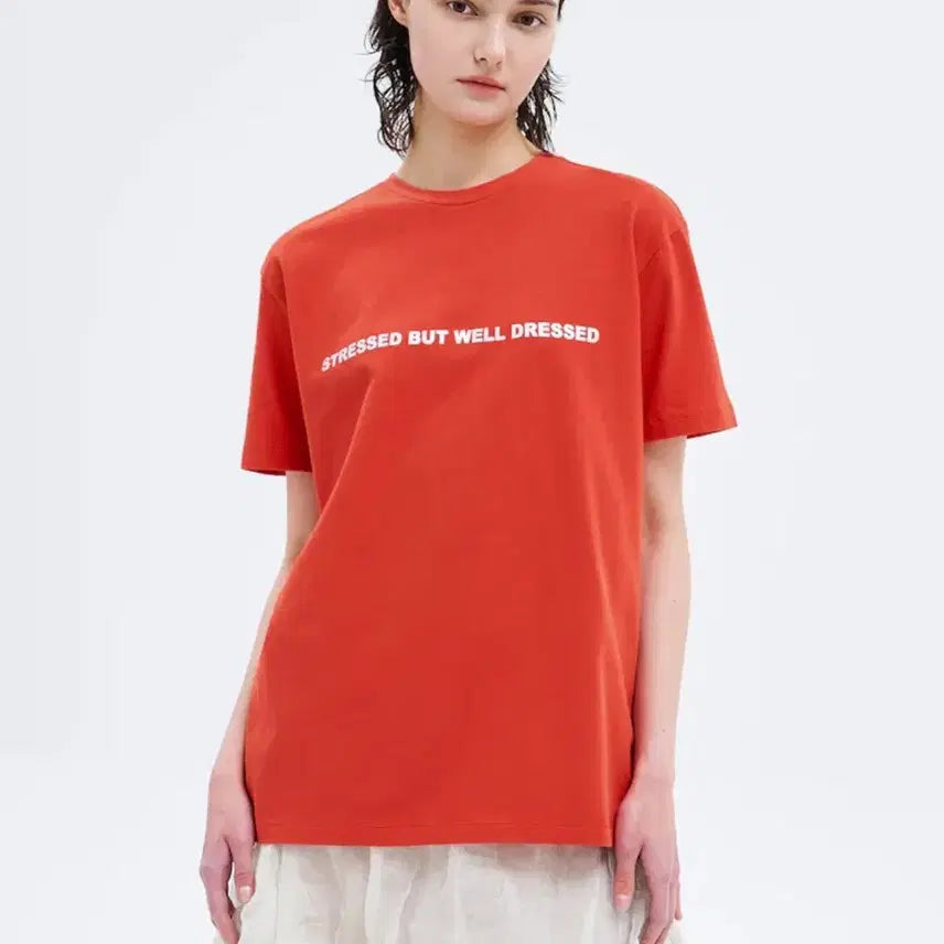 [BUNJANG] Paloma Wool Stress T-Shirt Red Size 000 / 팔로마울 - 스트레스 티셔츠 (레드 000사이즈)