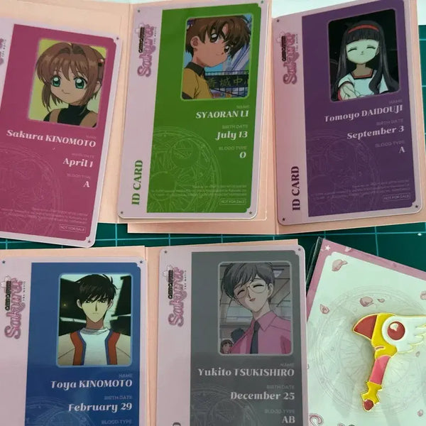 [BUNJANG] Cardcaptor Sakura ID Card Set & Magic Wand Metal Badge / 메가박스 카드캡터 사쿠라 ID 카드 세트 / 마법봉 금속 뱃지