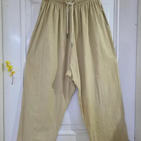 [BUNJANG] Women's Wide Banding Cotton Baggy Pants / 여름 시원한 고급스러운 핏이이쁜  와이드 밴딩 면 베기통바지