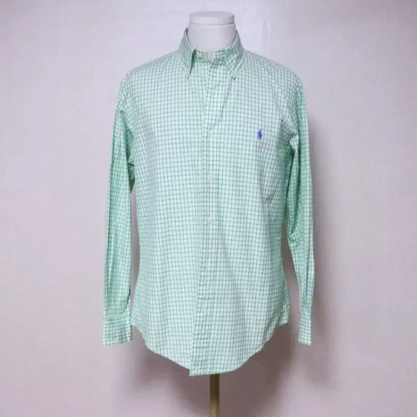 [BUNJANG] Polo Men's Green Check Shirt Size 95 / 폴로 남성95 체크 셔츠(4)