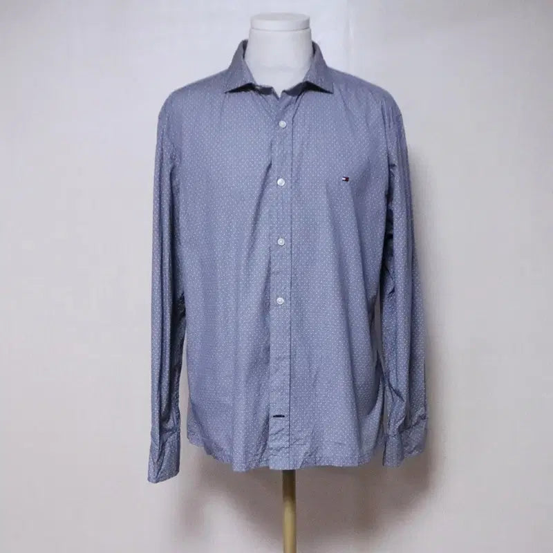 [BUNJANG] Tommy Hilfiger Men's Grey Polka Dot Shirt / 타미힐피거 남성105 도트 셔츠(4)