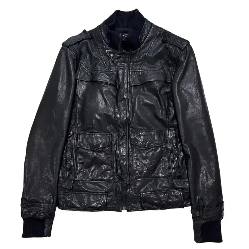[BUNJANG] Buckaroo Napoleon Vintage Leather Jacket / 버커루 나폴레옹 빈티지 레더 자켓