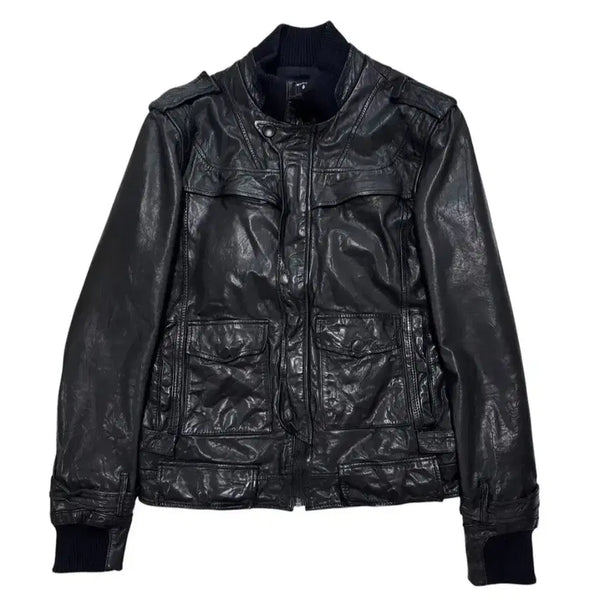 [BUNJANG] Buckaroo Napoleon Vintage Leather Jacket / 버커루 나폴레옹 빈티지 레더 자켓